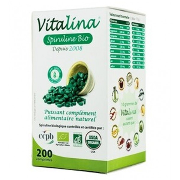 Vitalina Spiruline 200 Comprimés