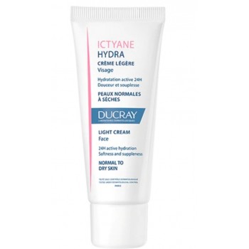 Ducray Ictyane Hydra Crème légère Visage hydratante visage peau Normale a sèche 40 ml