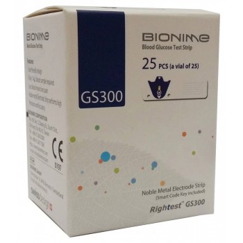 Bionime 25 Bandelettes Réactives GS300