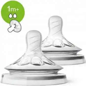 AVENT 2 tétines Natural 1M+