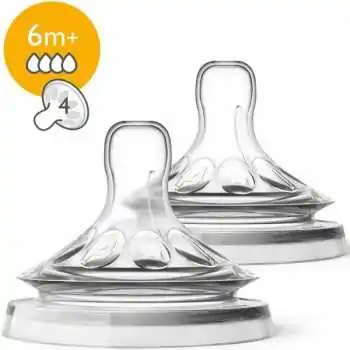 AVENT 2 tétines Natural 6M+