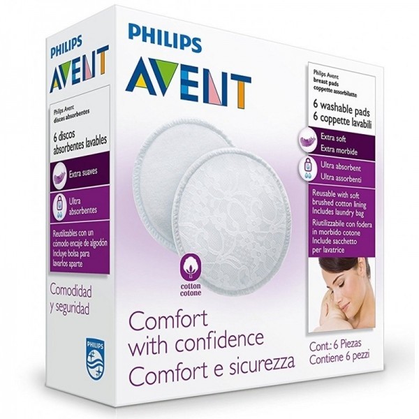 Philips AVENT 6 Coussinets D’allaitement Lavables | Global Para