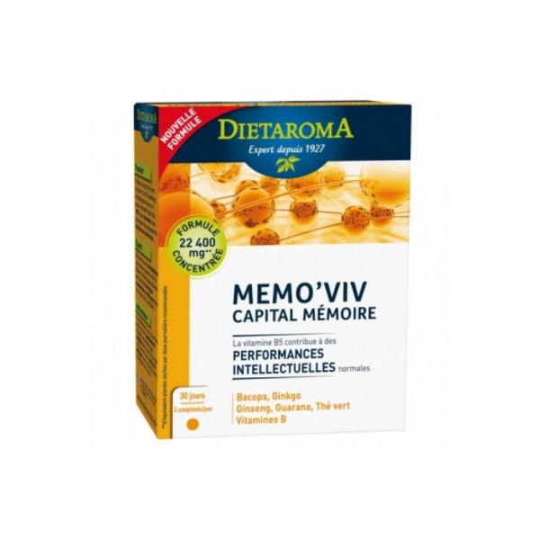 DIETAROMA MEMO’VIV CAPITAL MÉMOIRE BOITE 60 COMPRIMÉS