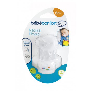 Bebe Confort 2 Sucettes Natur Physio Silicone 18 36m