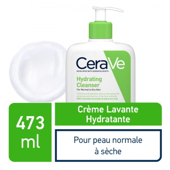 CeraVe Crème Lavante Hydratante Peau Normale à Sèche 473 ml