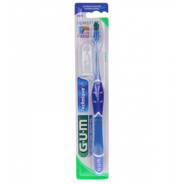 GUM Brosse a Dents TECHNIQUE Medium Compact