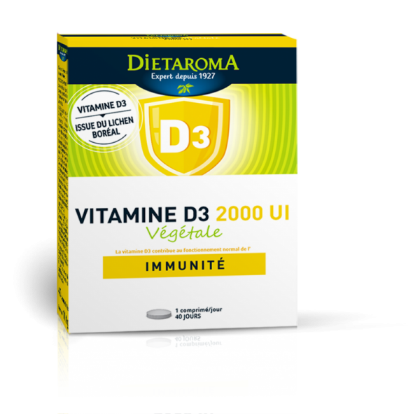 Vitamine D3 végétale 2000UI 40 comprimés