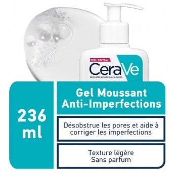 CeraVe Gel Moussant Anti-Imperfections Peau Grasse à Tendance Acnéique 236ml