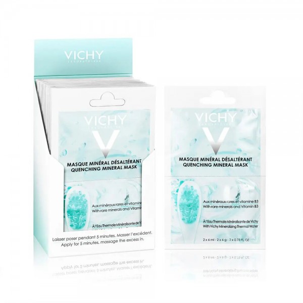 Vichy Masque Minéral Hydratant Peau Déshydratée et Sensible 2 x 6ml