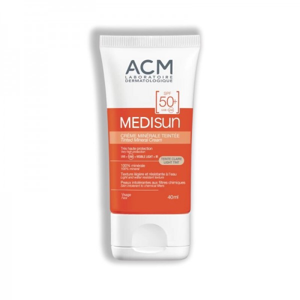 ACM MEDISUN CREME SPF 50+ Crème solaire Teinté claire 40ml