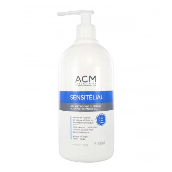 ACM sensitelial gel nettoyant surgras 500ml