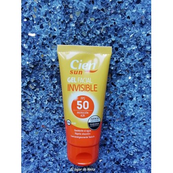 cien sun gel facial invisible ecran solaire spf50+ 50ml