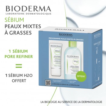 Bioderma – Sébium Pore refiner – 30 ml  Sebium H2O 250ml Offert