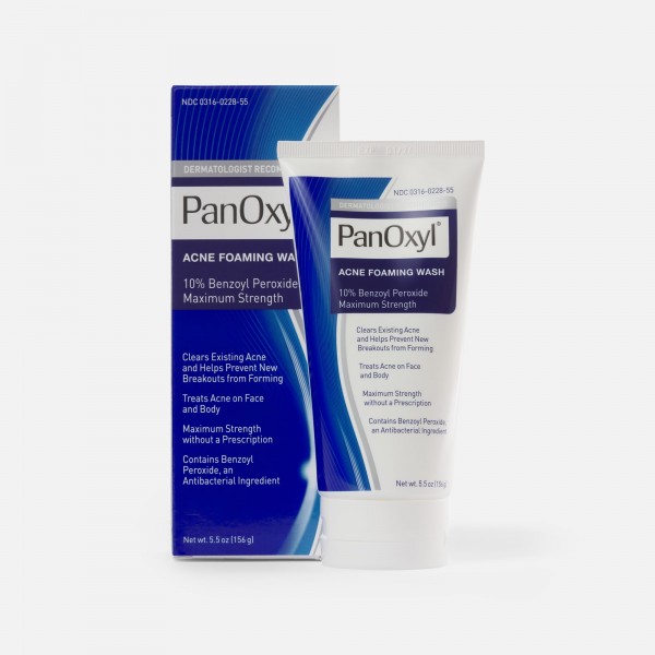 PanOxyl Nettoyant moussant contre l'acné Peroxyde de benzoyle 10 % Force maximale