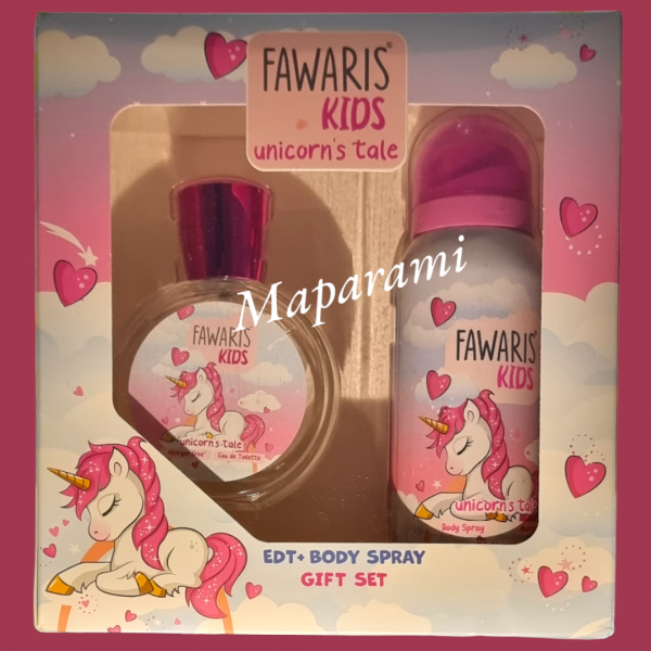 Parfum pour Filles pack fawaris kids Unicorne tale eau de toillette+spray allergen free