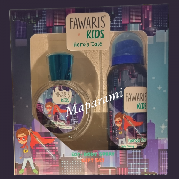 Parfum pour garcon pack fawaris kids Hero's tale eau de toillette+spray allergen free