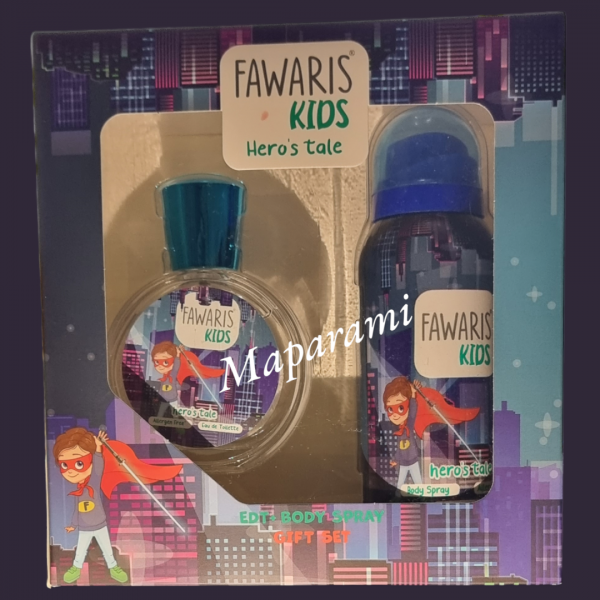 Parfum pour garcon pak fawaris kids Hero's tale eau de toillette+spray allergen free pak cadeaux