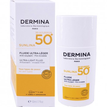 DERMINA SUNLINA FLUIDE ULTRA LEGER SPF50+ 50ML