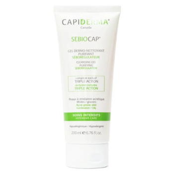 Capiderma Sebiocap gel dermo-nettoyant pour peaux à tendance acnéique – 200 ml