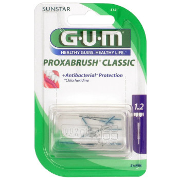 GUM Recharge Brossettes Extra-Fines par 8 unités 1,2 mm