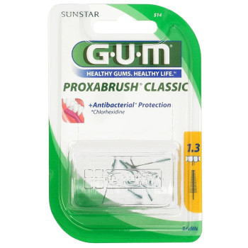 GUM Recharge Brossettes Extra-Fines par 8 unités 1,3 mm