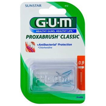 GUM Recharge Brossettes Ultra-Fines par 8 unités 0,9 mm
