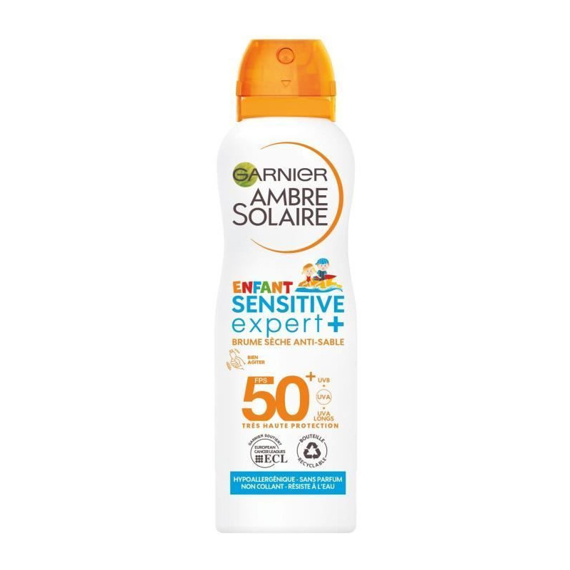 GARNIER Brume Sèche Anti-Sable  Enfants Sensitive Expert+ SFPS50+ 200 ml