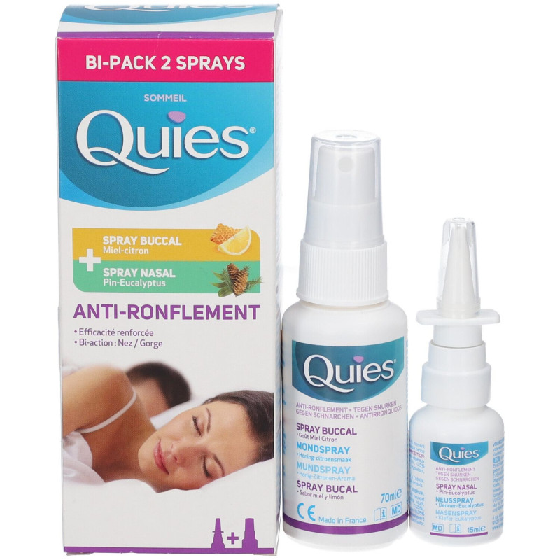 QUIES BI-PACK ANTI-RONFLEMENT Spray Nez + Bouche