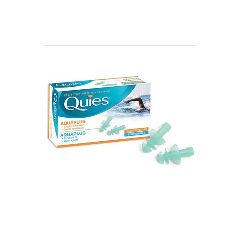 QUIES AQUAPLUG PROTECTION NATATION RÉUTILISABLE 1 paire