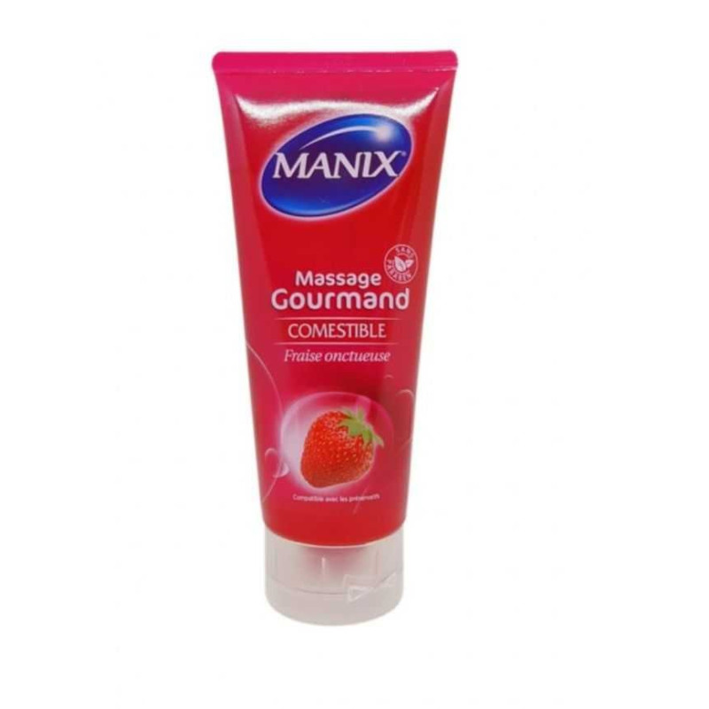 MANIX MASSAGE GOURMAND COMESTIBLE FRAISE ONCTUEUSE 200 ML