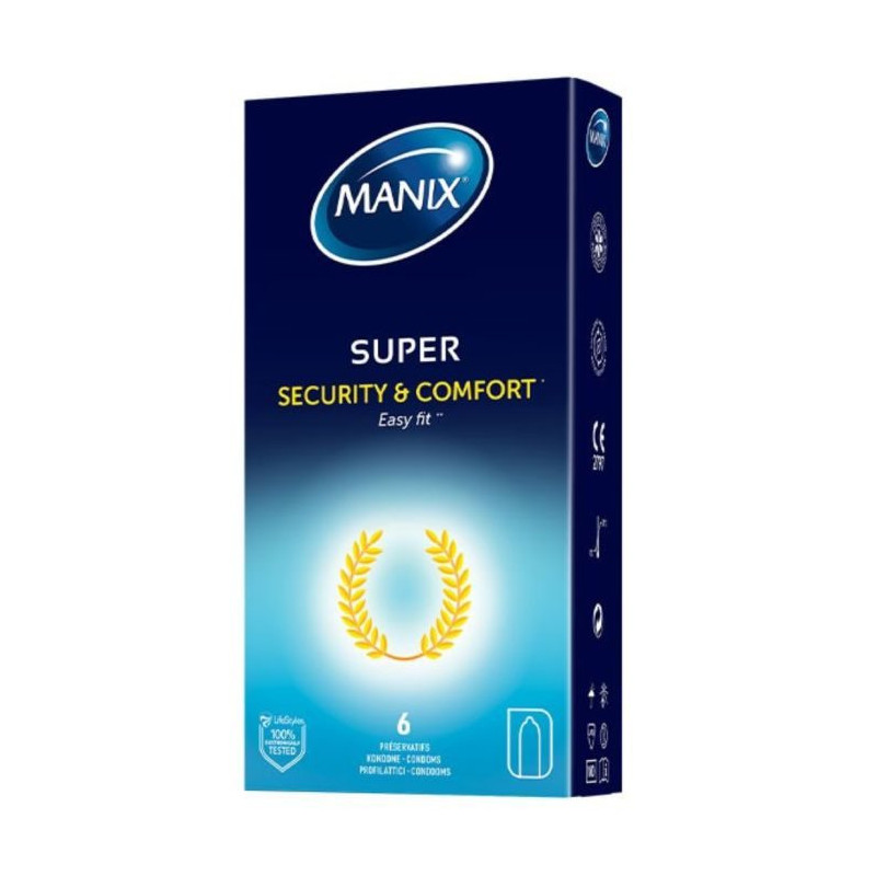 MANIX SUPER EASY-FIT BOÎTE DE 6