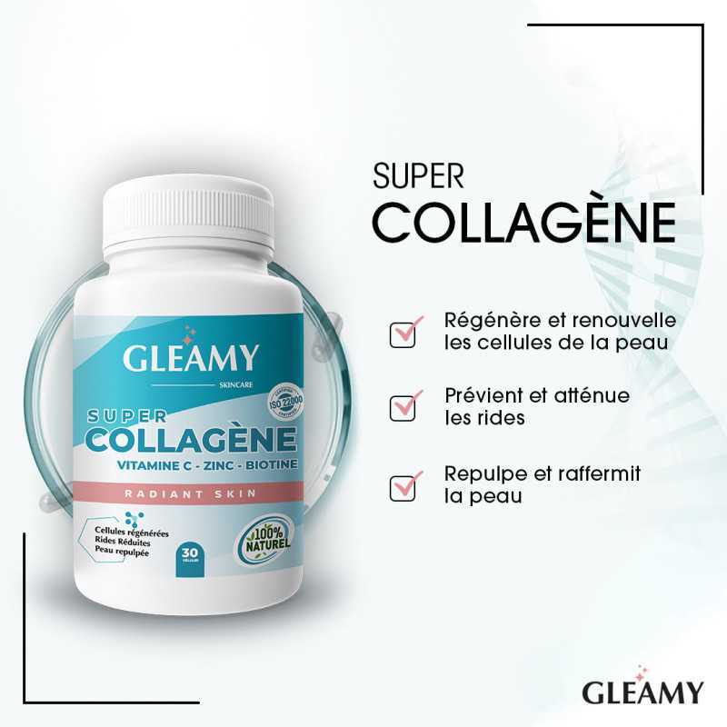 Gélules éclaircissantes à La Vitamine C Et Collagène - Neuf, 100% Naturel, Format Voyage