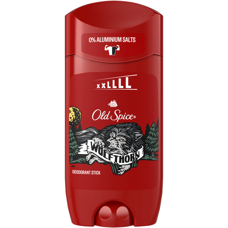 OLD SPICE WOLFTHORN DEODORANT STIK 0% sel D'ALUMINIUM 100% ORIGINAL 85ml