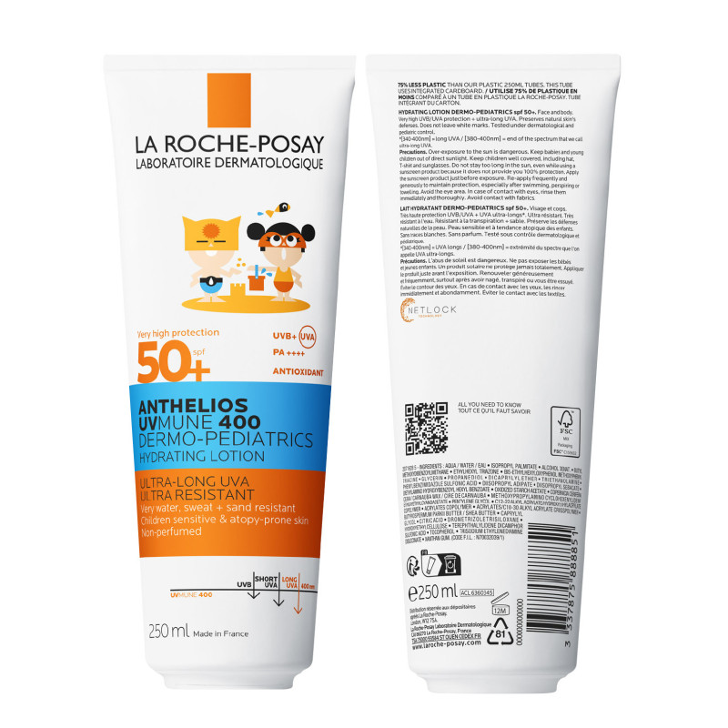 LA ROCHE POSAY ANTHELIOS LAIT SOLAIRE ENFANTS PEAUX SENSIBLES VISAGE & CORPS 250ml