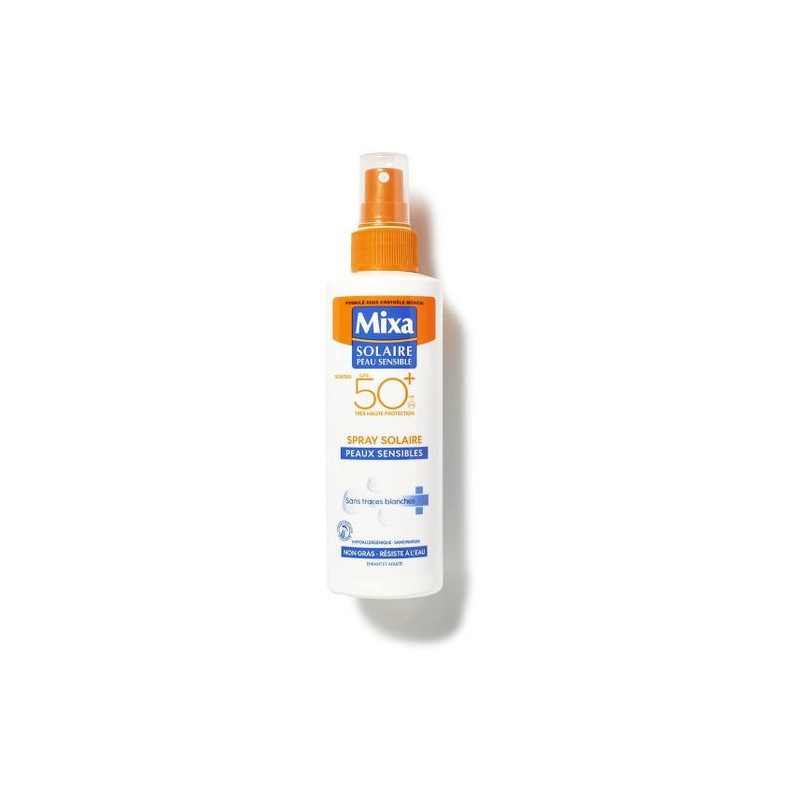 Mixa Spray Solaire Spf 50+Peaux Sensibles Très Haute Protection 200Ml