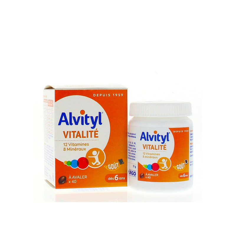 Alvityl 12 Multivitamines 8 Mineraux 40 comprimés