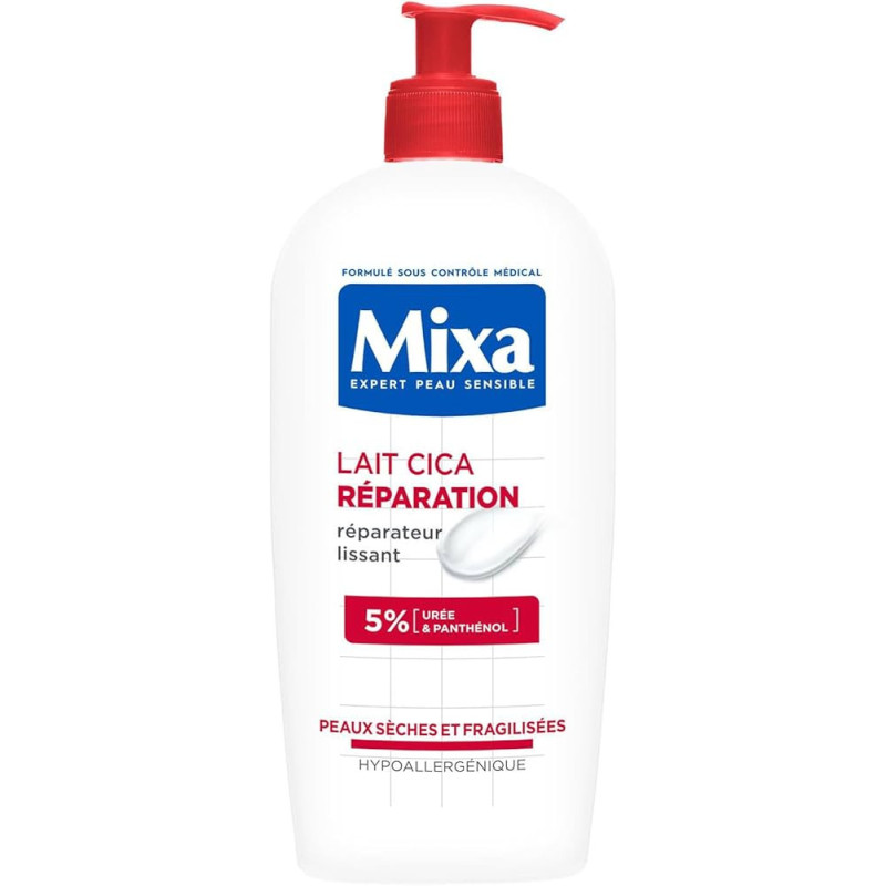 Mixa Lait Cica Réparation Expert Peau Sensible Effet Longue Durée Peaux Sèches et Rugueuses 250ml