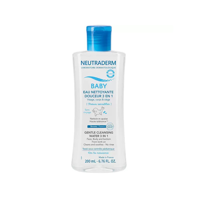 NEUTRADERM Baby Eau nettoyante douceur 3 en 1 - 200ML