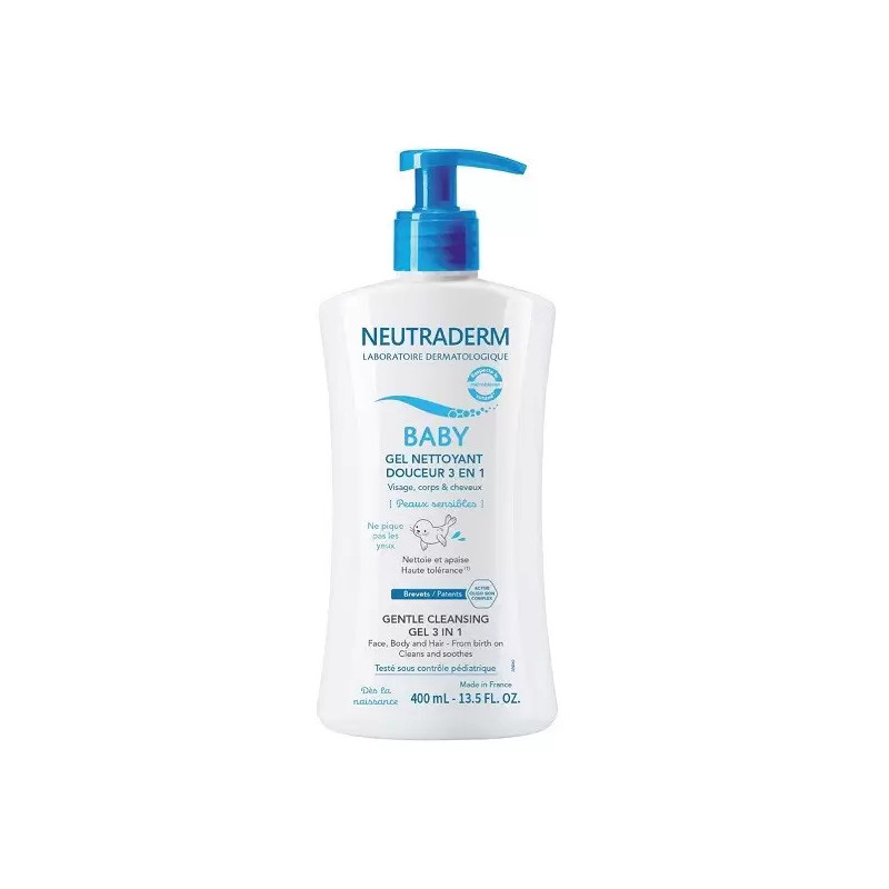 NEUTRADERM Baby Gel nettoyant douceur 3 en 1 - 400ML