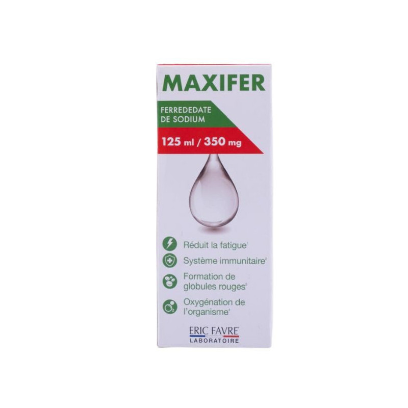 ERIC FAVRE MAXIFER FERREDEDATE DE SODIUM 350 MG 125 ML