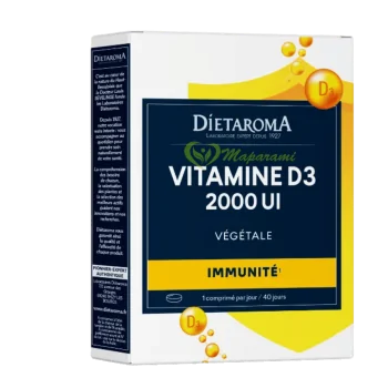 Dietaroma Vitamine D3 végétale 2000UI 40 comprimés