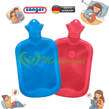 Bouillotte d'eau chaude en caoutchouc Made in Germany