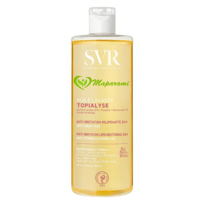 SVR Topialyse Huile Lavante 400 ml – Nettoyant Relipidant Peaux Sensibles et Sèches