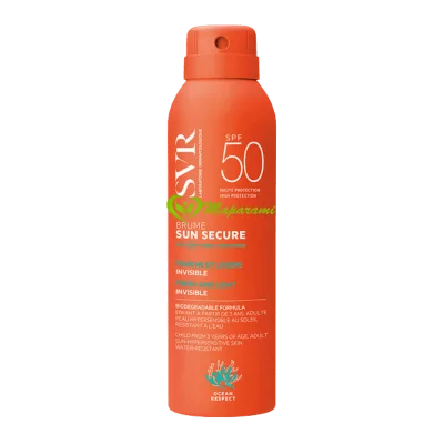 SVR Sun Secure Brume SPF50+ 200 ml – Brume Solaire Fraîche Invisible Visage & Corps