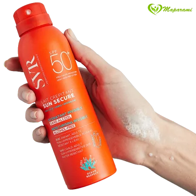 SVR Sun Secure Lait Crépitant SPF50+ 200 ml – Très Haute Protection Solaire Ludique Visage et Corps SVR Sun Secure Lait Crépitant SPF50+ 200 ml – Très Haute Protection Solaire Ludique Visage et Corps