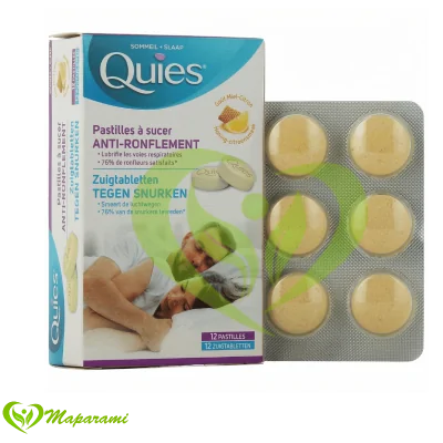 Quies Pastilles Anti-Ronflement Miel Citron 12 Pastilles