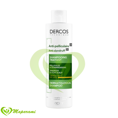 Vichy Dercos Shampoing DS Anti-Pelliculaire Cheveux Secs 200ml
