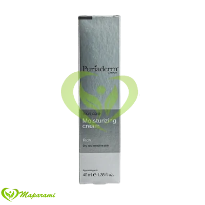 Puriaderm Crème Hydratante Riche Peaux Sèches Sensibles 40ml
