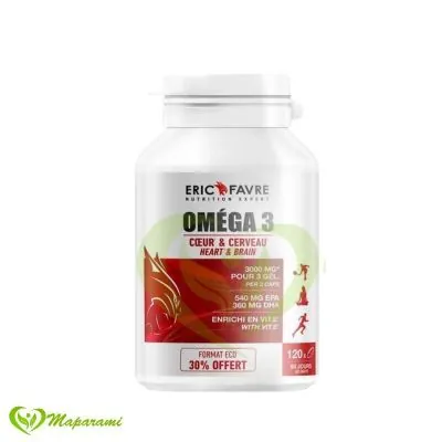 Eric Favre Omega 3 Cœur & Cerveau 1000 mg 60 Capsules
