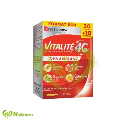 Forté Pharma Vitalité 4G Dynamisant 30 Ampoules